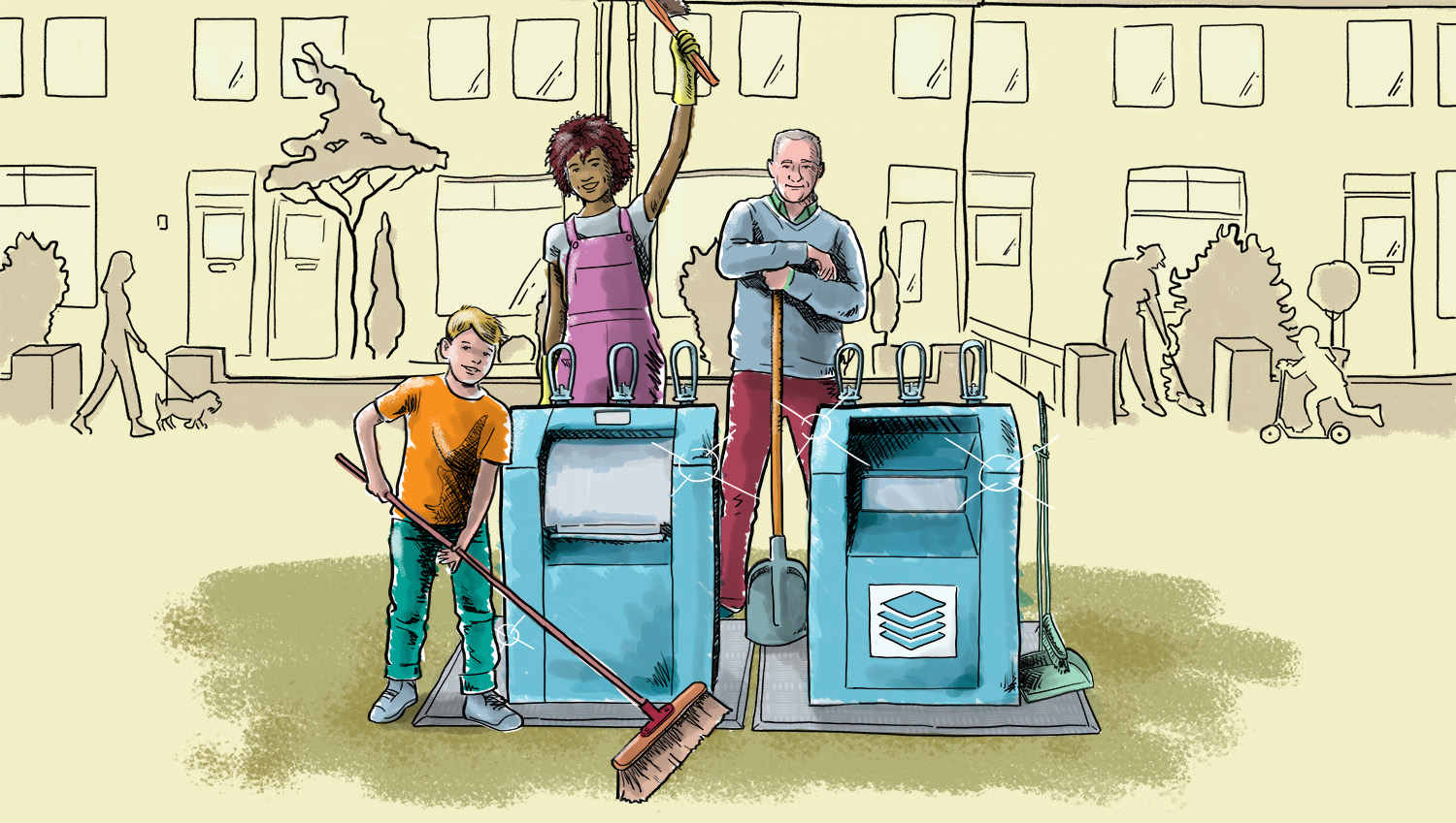 illustratie container adoptie - Irado