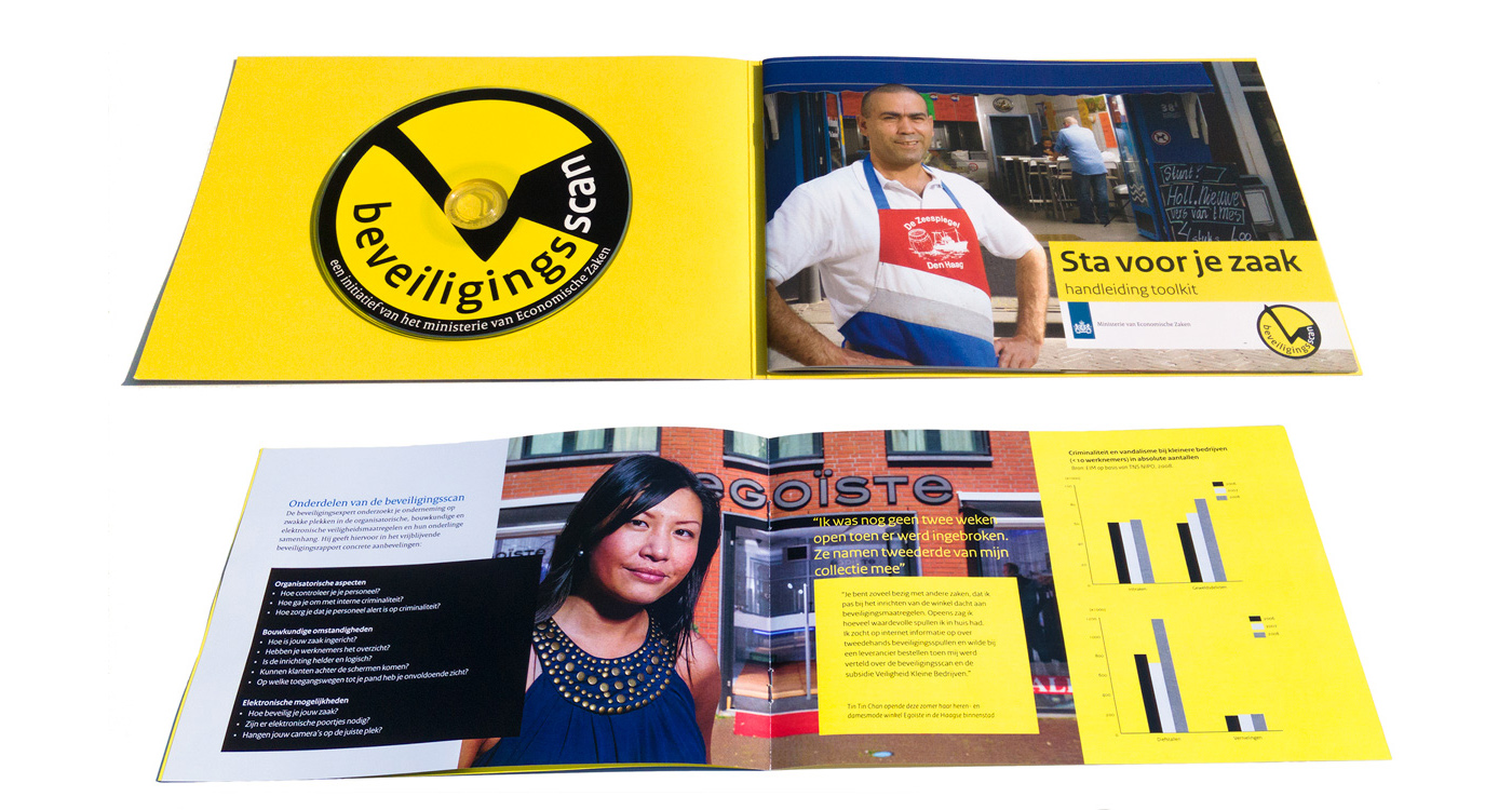 Brochure met CD in campagnestijl Sta voor je zaak